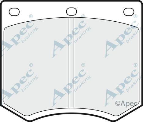 APEC BRAKING Комплект тормозных колодок, дисковый тормоз PAD626